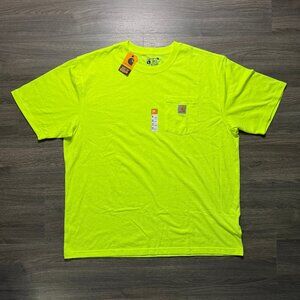 Carhartt Men's Neon Yellow Loose Fit T-Shirt